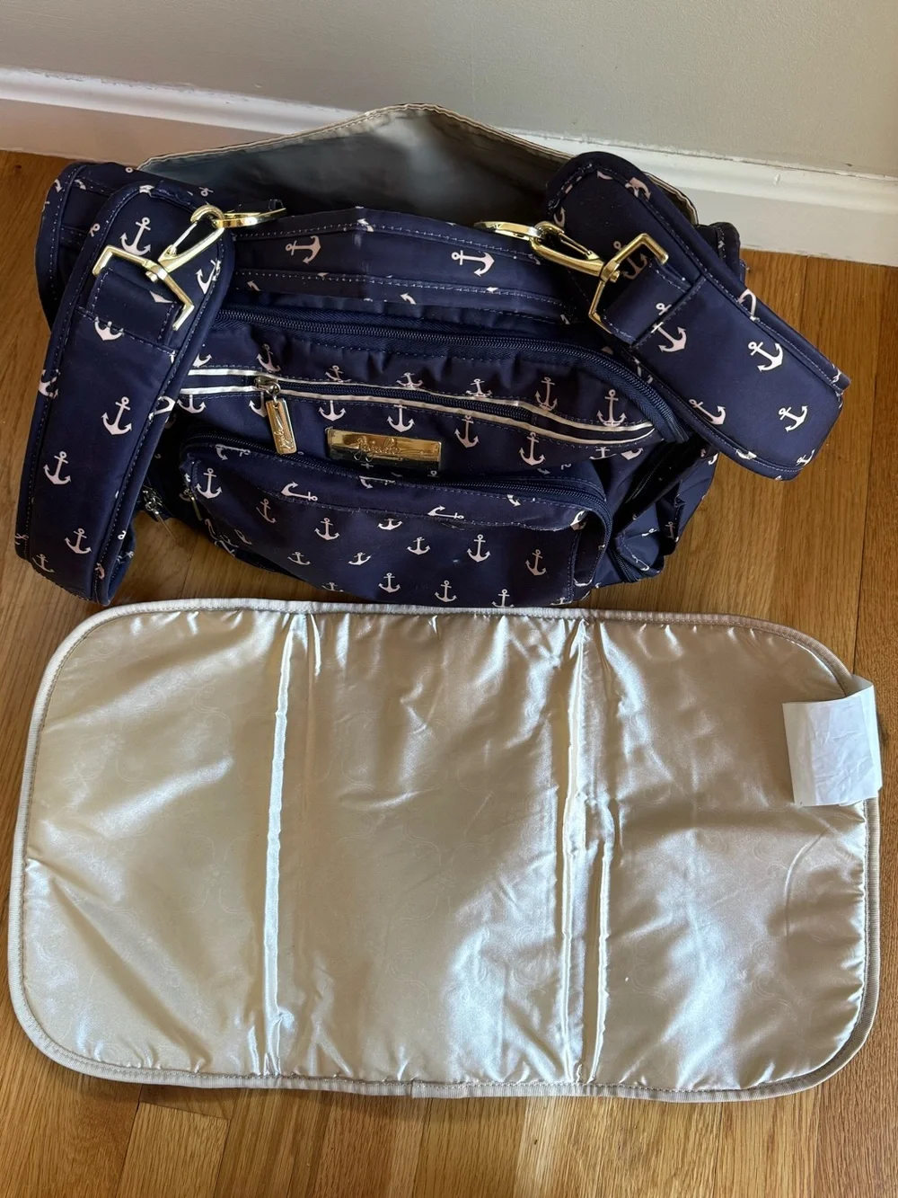 Ju-Ju-Be Legacy The Admiral Navy Anchor Print BFF Diaper Bag Backpack